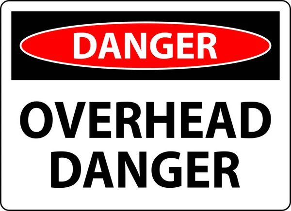 シンボル危険標識 オーバーヘッド危険 — ストックベクタ