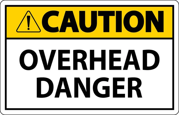 Symbol Warnzeichen Overhead Gefahr — Stockvektor