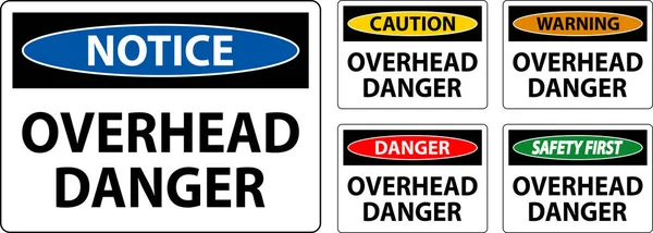 Symbol Gefahrzeichen Overhead Danger — Stockvektor