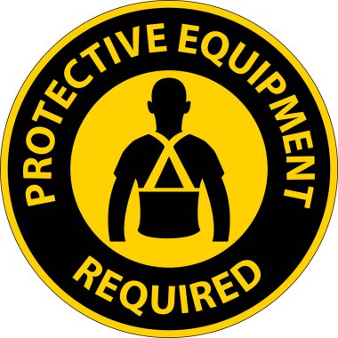 Symbol Floor Sign, Protective Equipment Required