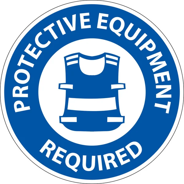 Symbol Floor Sign Protective Equipment Required — Archivo Imágenes Vectoriales