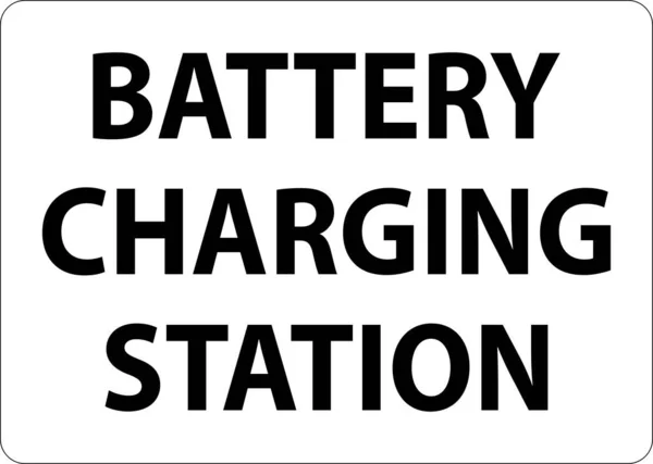 Placa Área Carregamento Bateria Estação Carregamento Bateria —  Vetores de Stock