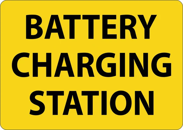 Placa Área Carregamento Bateria Estação Carregamento Bateria —  Vetores de Stock