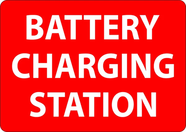 Battery Charging Area Sign Battery Charging Station — Stock Vector