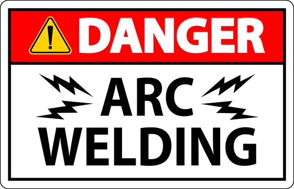 stock vector Danger Sign Arc Welding On White Background