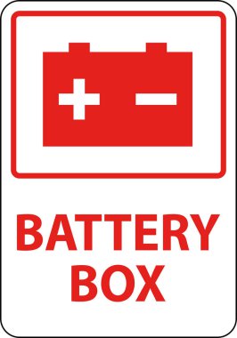 Beyaz Arkaplanda Sembol Pil İşareti Batarya Kutusu