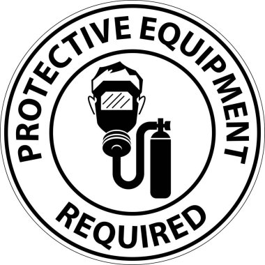 Symbol Floor Sign, Protective Equipment Required