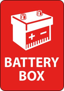 Beyaz Arkaplanda Sembol Pil İşareti Batarya Kutusu