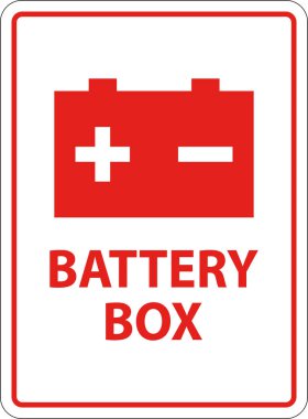 Beyaz Arkaplanda Sembol Pil İşareti Batarya Kutusu