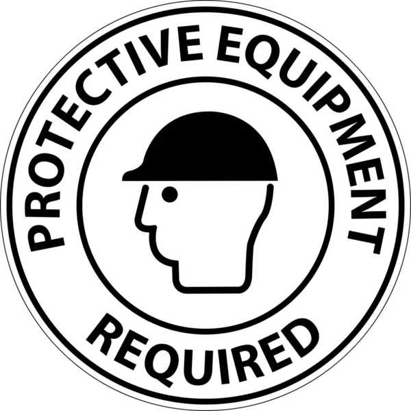Symbol Floor Sign Protective Equipment Required — Wektor stockowy