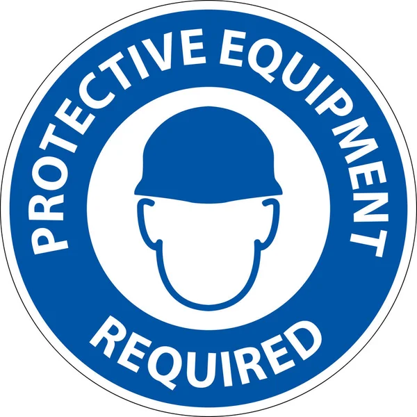 Symbol Floor Sign Protective Equipment Required — ストックベクタ