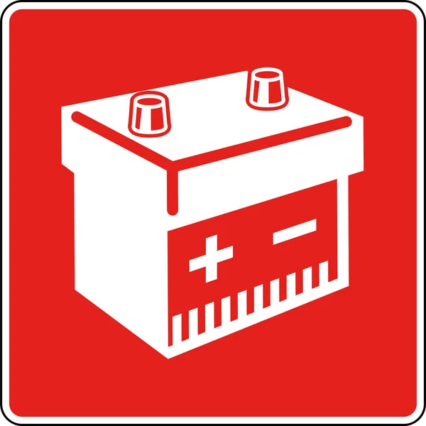 Symbol Battery Sign Battery Box Auf Weißem Hintergrund — Stockvektor