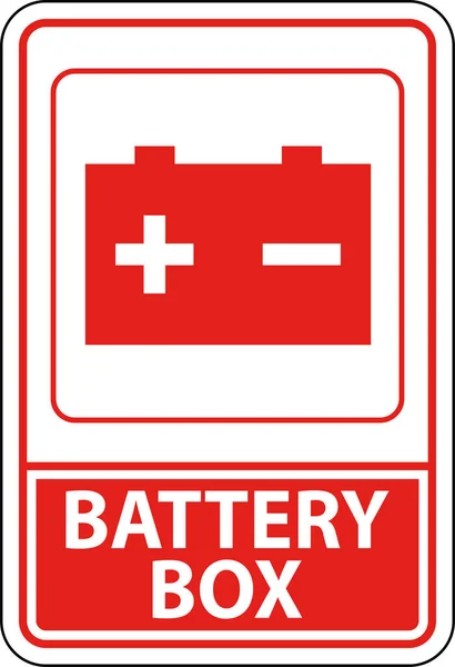 Symbol Battery Sign Battery Box White Background — Stock Vector