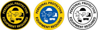 Floor Sign, Personal Protective Equipment Required