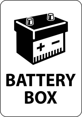 Beyaz Arkaplanda Sembol Pil İşareti Batarya Kutusu