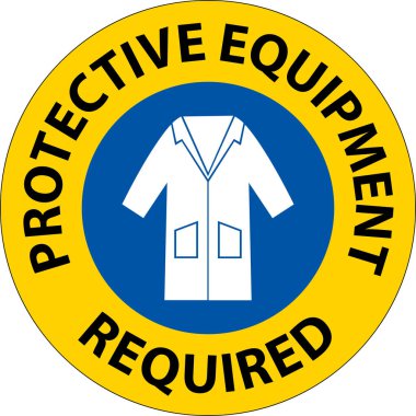 Symbol Floor Sign, Protective Equipment Required