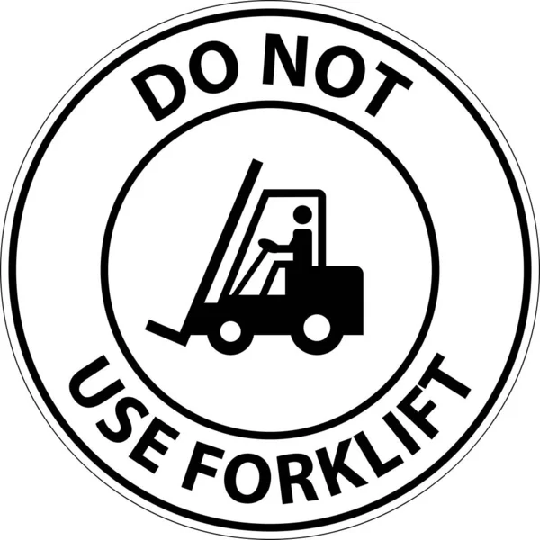 Bildirim Beyaz Arkaplanda Forklift Şareti Kullanma — Stok Vektör