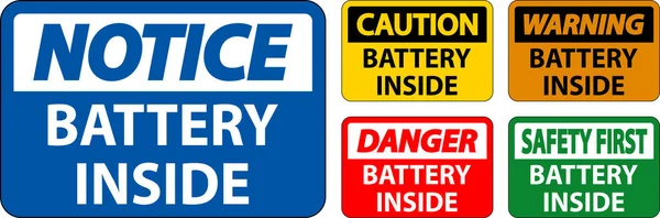 白色背景内的警告标志电池 — 图库矢量图片