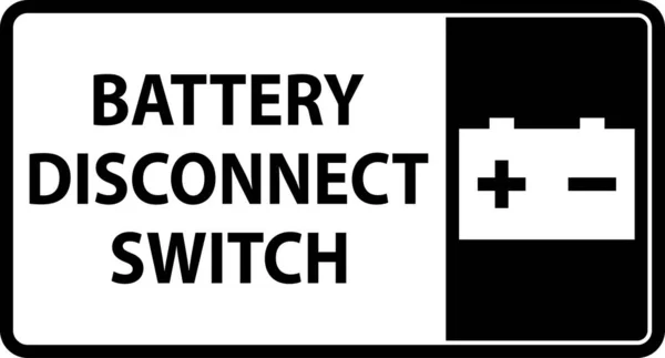 Batterij Schakel Schakelaar Meld Aan Witte Achtergrond — Stockvector
