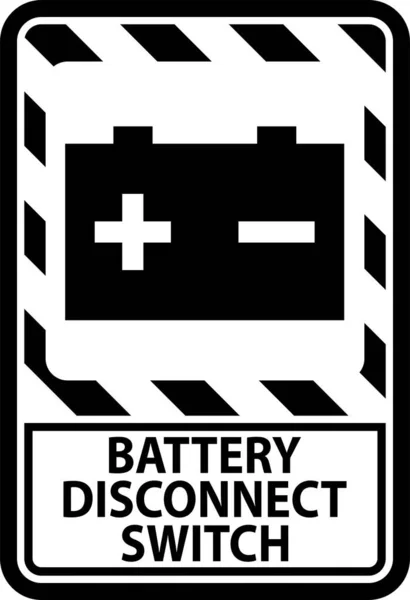 Débrancher Batterie Commutateur Connexion Fond Blanc — Image vectorielle