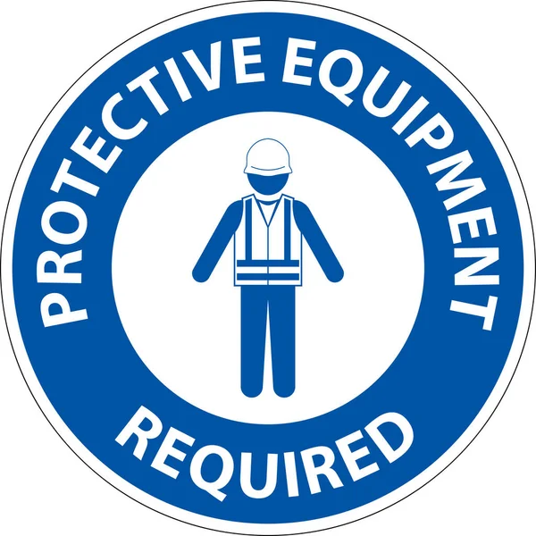 Symbol Floor Sign Protective Equipment Required — Archivo Imágenes Vectoriales
