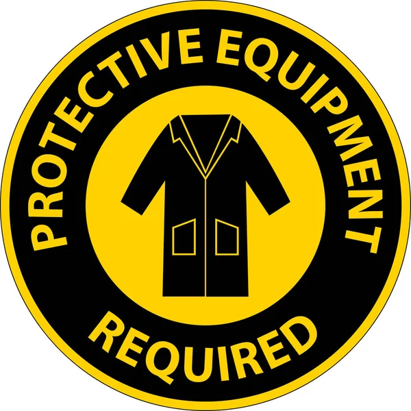 Symbol Floor Sign Protective Equipment Required —  Vetores de Stock