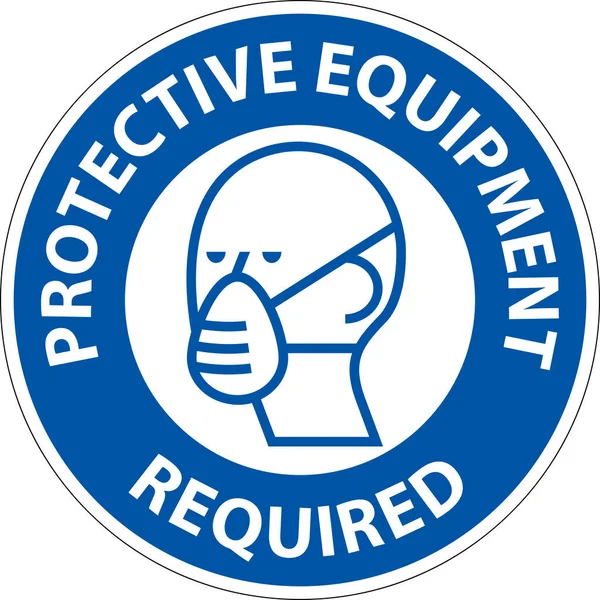 Symbol Floor Sign Protective Equipment Required — 스톡 벡터