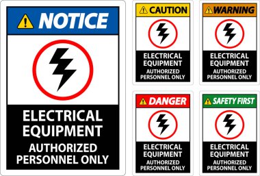 Elektrik Güvenliği İşareti Tehlike, Sadece Yetkili Personel