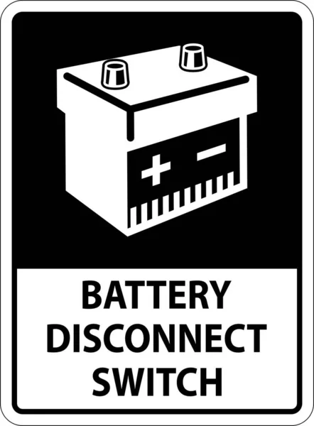 Przełącznik Rozłączania Baterii Zaloguj Się Białe Tło — Wektor stockowy