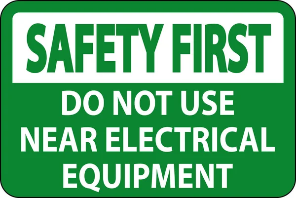 Güvenlik Öncelikli Elektriksel Ekipman Kullanmayın — Stok Vektör
