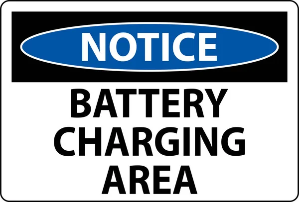 白色背景下的标志电池充电区 — 图库矢量图片