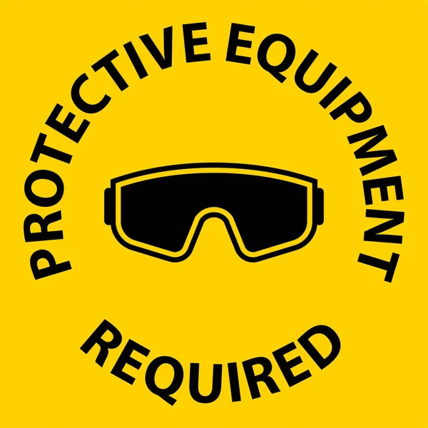 Symbol Floor Sign Protective Equipment Required —  Vetores de Stock