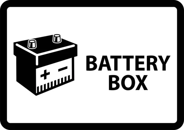 Σύμβολο Μπαταρία Υπογράψει Κουτί Μπαταρίας Λευκό Φόντο — Διανυσματικό Αρχείο