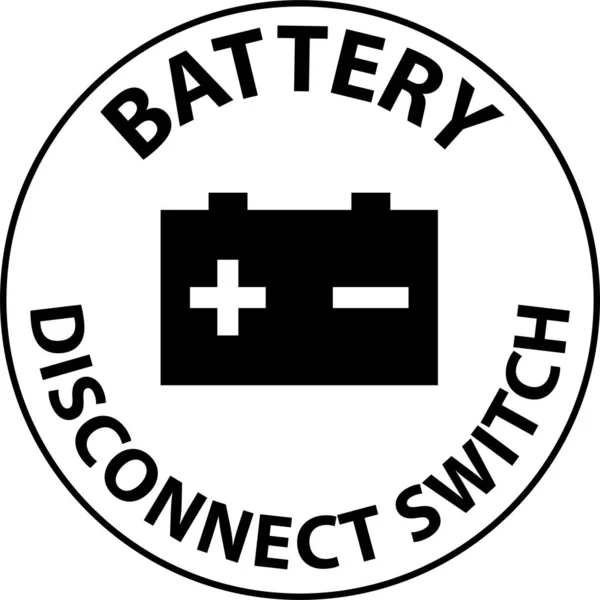 Przełącznik Rozłączania Baterii Zaloguj Się Białe Tło — Wektor stockowy