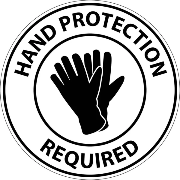 Уведомление Защите Рук Обязательный Знак Белом Фоне — стоковый вектор