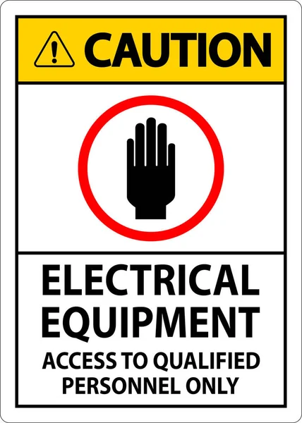 Avertissement Matériel Électrique Personnel Autorisé Seulement — Image vectorielle
