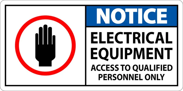 お知らせ 電気工作物の標識 — ストックベクタ