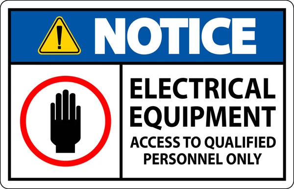 お知らせ 電気工作物の標識 — ストックベクタ