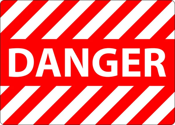 Danger Sign White Background — Stock Vector