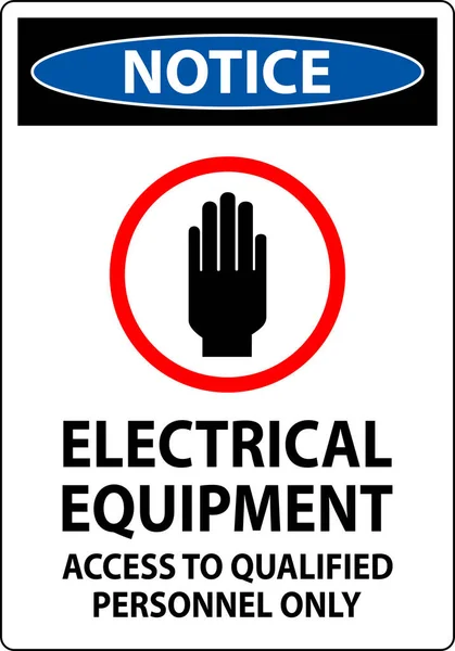 Segnale Avviso Apparecchiature Elettriche Solo Personale Autorizzato — Vettoriale Stock