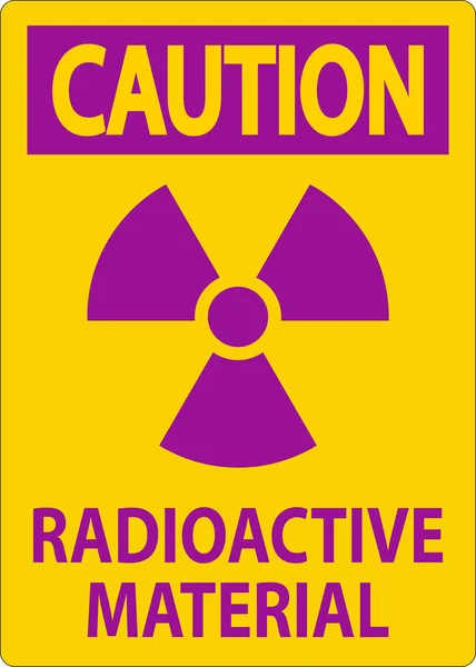 Предупреждение Знак Радиоактивных Материалов — стоковый вектор