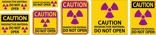 Предупреждение Знак Радиоактивный Материал Открывается — стоковый вектор