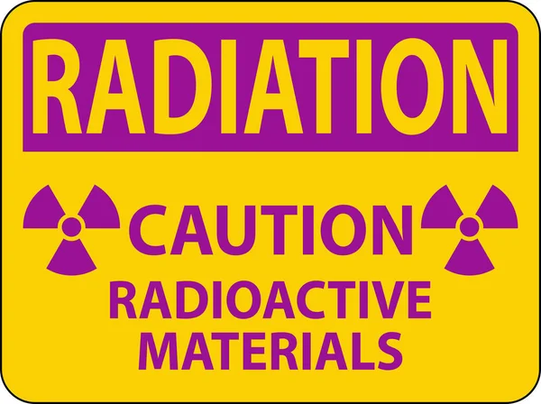 Радиоактивные Материалы Предупреждающие Радиации — стоковый вектор