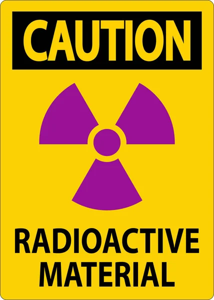 Предупреждение Знак Радиоактивных Материалов — стоковый вектор
