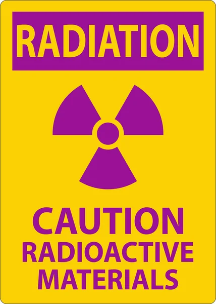 Радиоактивные Материалы Предупреждающие Радиации — стоковый вектор