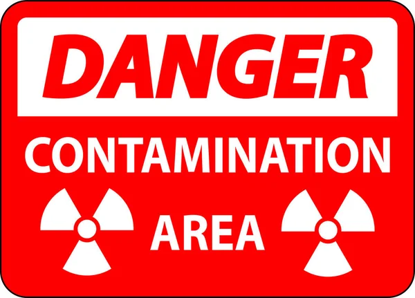 Nebezpečí Radioaktivní Materiály Značka Varování Kontaminace Oblast — Stockový vektor