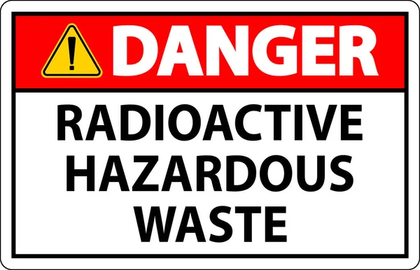 stock vector Danger Sign Radioactive Hazardous Waste