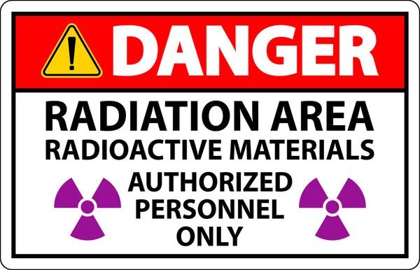 stock vector Radiation Danger Sign Caution Radiation Area, Radioactive Materials, Authorized Personnel Only