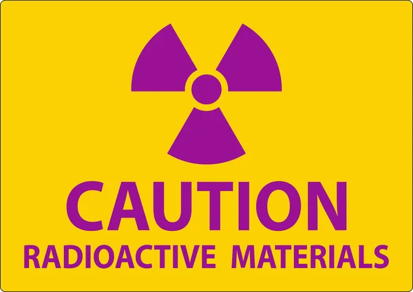 Осторожно Радиоактивный Материал Белом Фоне — стоковый вектор