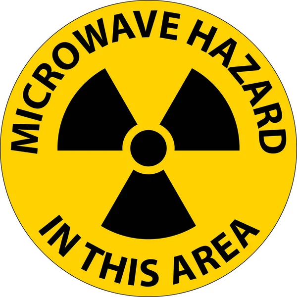 Dikkat Şareti Mikrodalga Tehlike Alanı — Stok Vektör